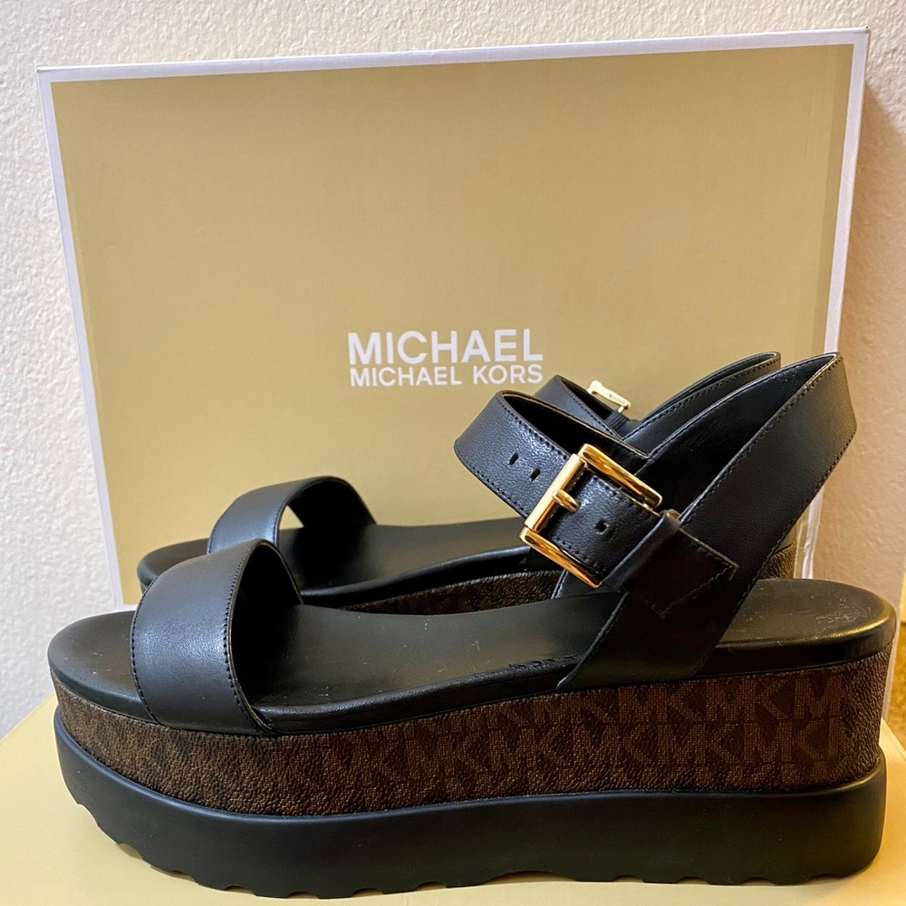 Michael Kors Marlon Flatform Sandals 8.5 M